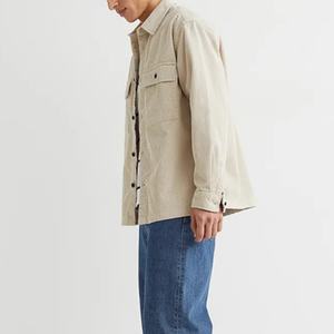 เสื้อเชิ้ตคอร์ดูรอยแขนยาวผู้ชายแบบมีกระเป๋าหน้าสั่งทำขายส่ง - Product Image 3