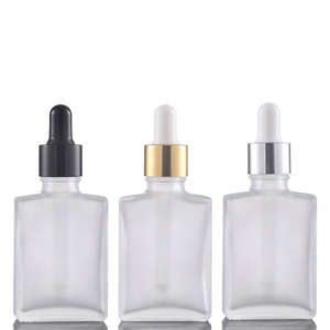 Matte Black 30ml 50ml 100ml clear Essential Oil Flat Empty Glass <b>Dropper</b> <b>Bottles</b> Frosted Flat Liquid Glass <b>Bottle</b> for Cosmetic - Product Image 6