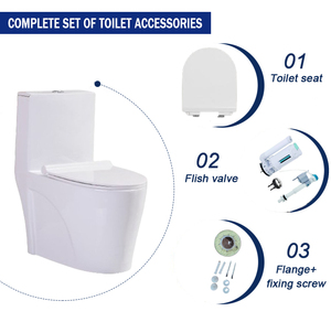Nam Mỹ inodoros nhà vệ sinh Hiện đại giá rẻ thiết bị vệ sinh gốm commode siphonic S-trap một mảnh nhà vệ sinh bát - Product Image 3