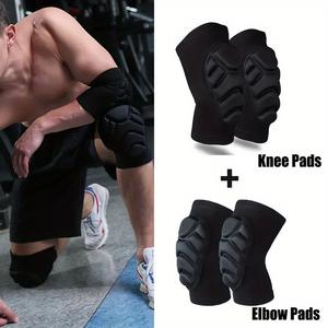 Conjunto de Protección Acolchado para Rodillas y Codos Unisex, Equipo de Nailon Suave para Caza, Cosplay, Baloncesto, Voleibol y Actividades al Aire Libre - Product Image 2