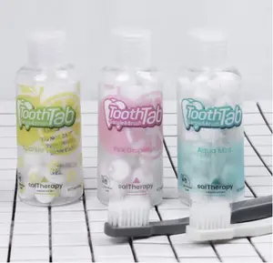 Pastillas de lavado bucal orgánico de menta, carbón de bambú Natural, blanqueamiento de dientes, tabletas de pasta de dientes