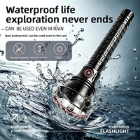 Lampe torche d'extérieur à lumière puissante à focalisation fixe 98KMAX. Haute luminosité, en alliage d'aluminium, longue portée, portative, grande puissance.