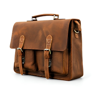 Luxury Genuine Leather Messenger Satchel Crossbody <b>Laptop</b> Shoulder <b>Bag</b> Handmade Unisex Office Work Travel Business Everyday Gift - Product Image 6