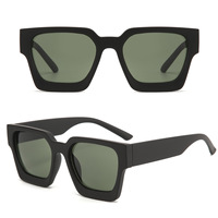 Nouvel Arrivage Direct Usine – Lunettes de Soleil Carrées à Grande Monture Anti-UV Unisexe – Style Européen et Américain pour l'Export