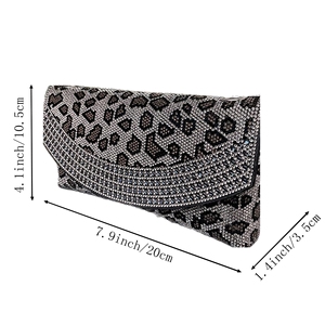 Bolso de Mano Elegante para Mujer con Pedrería, Cierre Magnético, Cadena Metálica, para Fiestas y Eventos Formales - Product Image 2