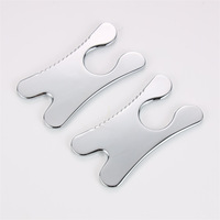 Planche de massage en acier inoxydable IASTM Gua Sha à bords dentelés pour la relaxation myofasciale, outil de physiothérapie pour les tissus musculaires et les tissus mous