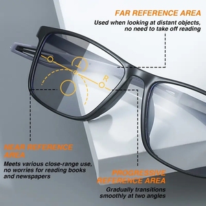 Gafas de Lectura Progresivas Multifocales Unisex con Protección Anti-Luz Azul, <span class=keywords><strong>Lentes</strong></span> Transparentes Fotocromáticas, Montura de PC <span class=keywords><strong>para</strong></span> Negocios - Product Image 2