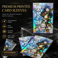 Pochettes pour cartes imprimées de qualité supérieure, finition holographique, haute clarté, design personnalisé, protection durable, OEM ODM