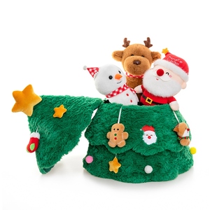 Christmas Tree Plush Pillow Toy Ornaments New Year Holiday <b>Gift</b> Soft Plush Santa Claus Elk Stuffed Animals Toys - Product Image 1