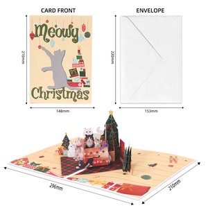 Carta regalo di <span class=keywords><strong>auguri</strong></span> di <span class=keywords><strong>natale</strong></span> pop up con musica 3D pop up con stampa personalizzata - Product Image 5