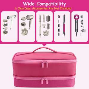 Hair Travel Carrying Case Various Brands of Hair Dryers and <b>Accessories</b> for General Use Double-Layer Hair Drying Storage Bag - Product Image 4