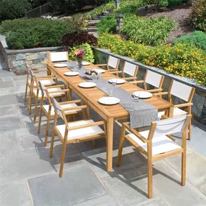 休闲新鲜空气户外家具柚木木餐饮套装花园餐厅咖啡馆木制桌椅套装