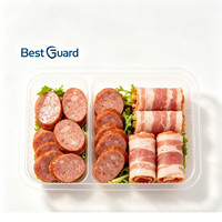 Barquette alimentaire jetable en polystyrène expansé (Styrofoam) pour viande, idéale pour l'emballage de bœuf cru, de steak et de viande fraîche