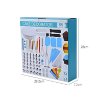 Kit de 66 pièces pour la décoration de gâteaux : outils, poches à douille, pochoirs et embouts de glaçage pour la pâtisserie maison et les desserts