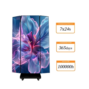 จอแสดงผล LED พับได้สามจอ P2.5 สีสันสดใส สำหรับโฆษณาเคลื่อนที่ เหมาะสำหรับร้านค้าปลีก ห้างสรรพสินค้า และสถานบันเทิง - Product Image 1