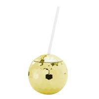 Tasse Disco avec paille transparente, gobelets de fête d'enterrement de vie de jeune fille, faveurs de fête nuptiale