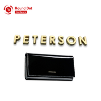 Logo en métal personnalisé professionnel pour cuir plaque de marque individuelle lettres de Logo séparées pour sacs à main et Album de mariage