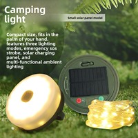 Guirlande lumineuse solaire pour camping, 10 m, 100 LED, 8 modes, étanche, télécommande, 1800 mAh, rechargeable par USB, décoration d'ambiance extérieure