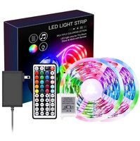 Lampu LED Strip RGB 5m 10m 15m Wifi Link Lampu Pita LED DC12V/24V 5050 RGB SMD Inframerah untuk Pencahayaan Dalam Ruangan