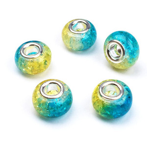 100pcs European <strong>Large</strong> Hole Spacer <strong>Beads</strong> Colorful Resin <strong>Beads</strong> for Necklace <strong>Bracelets</strong> Crafts Making - Product Image 4