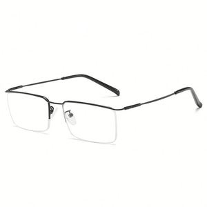 Lunettes de lecture presbyopes anti-lumière bleue de haute qualité 2025, monture demi-cerclée en métal pour hommes - Product Image 5