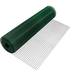 Green <b>Plastic</b> Coated Electro Welded <b>Mesh</b> 12.7x12.7 Mm Square Garden Netting Protective Metal <b>Mesh</b> 10 Meter Roll - Product Image 1