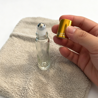 Botellas de Vidrio Cilíndricas con Rodillo, Mate, 10 ml, Ámbar, Negro, 15 ml, Botella Vacía para Perfume o Aceite con Rodillo de Acero Inoxidable/Vidrio
