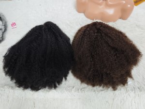 Letsfly Promotion 90$ Afro Curly Glueless Wigs SDD 5x5 Lace Closure 16inch Black Color Available Raw Virgin Hair 100% Human Hair - Product Image 6