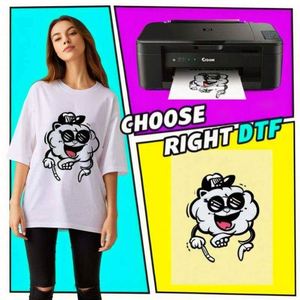 75u 60cm PET Film DTF Film Roll Hot Peel 60CM*100M Heat Transfer Film for High-Temperature Clothing for <b>T</b>-shirt Printer - Product Image 1