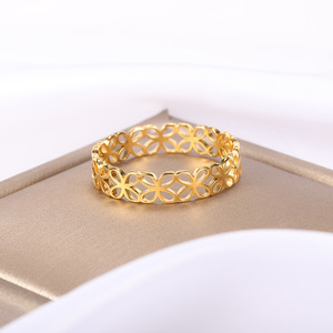Nouvelle bague en acier inoxydable pour femme, motif cœur creux avec symbole du dollar, personnalisable, style minimaliste, accessoire pour étudiante - Product Image 5