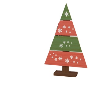 Albero di legno di natale ritagli artigianali a forma di albero incompiuto in legno rustico casa albero decorazione Desktop - Product Image 6