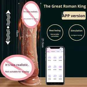 Masturbateur féminin automatique télescopique réaliste avec vibration, chauffage, télécommande, contrôle par application, étanche, jouet sexuel pour adultes - Product Image 2