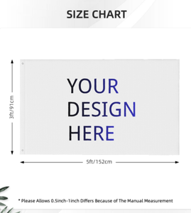 Drapeau en polyester 100D de haute qualité, 3x5 pieds, avec 2 œillets, drapeau d'intérieur personnalisé - Product Image 5