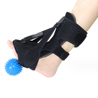 Chaussures orthopédiques en néoprène noir pour pied tombant, respirantes, pour pied droit ou gauche, soulagement de la douleur de la fasciite plantaire, de l'arthrite/entorse, pour la marche et la convalescence après un AVC