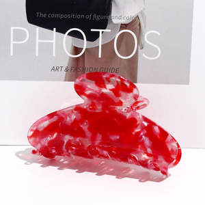 Clip di artiglio del morsetto dei capelli antiscivolo in acetato di cellulosa ecologica per capelli rosa olografico colorato di vendita caldo su misura - Product Image 2