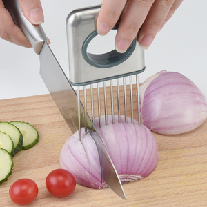Soporte de cebolla para rebanar con tapa Herramienta auxiliar de rebanador de alimentos para fruta Limón y carne - Product Image 1
