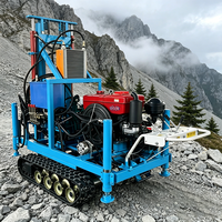 Mikton Model220L Foreuse de puits d'eau diesel sur chenilles 35 CV, profondeur max. 200 m, tout-terrain, facile à utiliser, pour la forage de puits d'eau potable en zone montagneuse et rurale