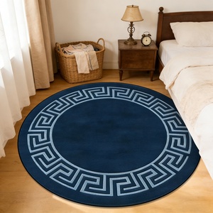 Tappeti Moderni Rotondi Neri <span class=keywords><strong>e</strong></span> Oro, Grande <span class=keywords><strong>Tappeto</strong></span> per Soggiorno, <span class=keywords><strong>Tappeto</strong></span> Circolare 200 Pieghevole, Lavabile in Lavatrice, Morbido <span class=keywords><strong>Tappeto</strong></span> Rotondo in Flanella - Product Image 4