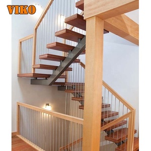 Scala Dritta Monolamellare in Ferro Battuto <span class=keywords><strong>VIKO</strong></span> con Design in Legno Massello - Product Image 5