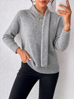 Pull en tricot texturé bleu roi à rayures blanches pour femme, coupe décontractée, col rond avec ourlet côtelé, OEM/ODM