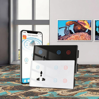 Nouvelle prise murale intelligente Tuya Wi-Fi 13A 2025 avec barre tactile universelle, design en plastique, contrôle via application pour la maison connectée