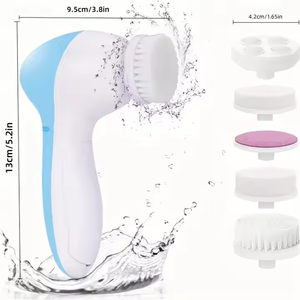 <strong>Electric</strong> <strong>Facial</strong> Cleaner 5 in 1 Face Cleansing Brush Wash Machine Spa Skin Care <strong>Massager</strong> Blackhead Cleaning <strong>Facial</strong> Cleanser Tools - Product Image 3