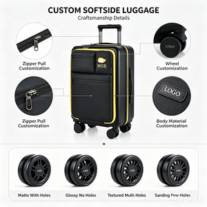 Nouvelle valise à roulettes en tissu Oxford 20 pouces avec roues universelles, bagage de voyage, valise cabine pour étudiant, serrure TSA, mallette d'affaires OEM/ODM - Product Image 2