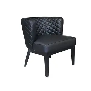 फ़ैक्टरी लोकप्रिय डाइनिंग कुर्सियाँ फ़र्निचर आधुनिक उभरा हुआ हीरे के आकार का पु चमड़ा असबाबवाला ठोस लकड़ी पैर डाइनिंग कुर्सियाँ