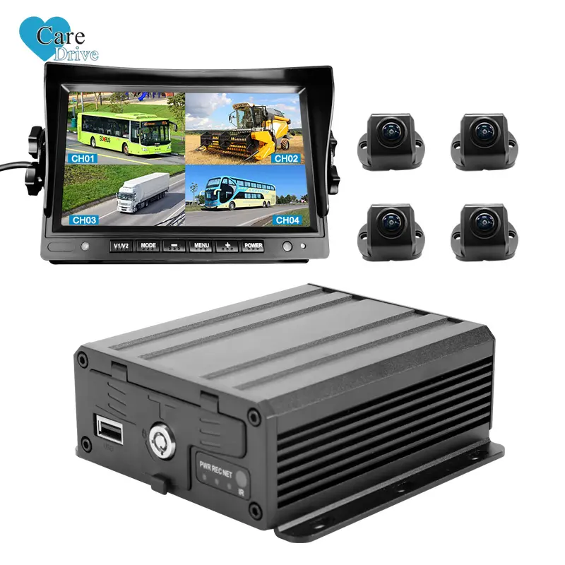 Care Drive AI MDVR mobiler DVR 4CH 1080P Fahrzeug-CCTV-Kamerasystem GPS 4G WIFI ADAS DSM BSD AI für das mobile DVR-Flotten management