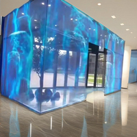 Écran LED transparent numérique haute luminosité pour publicité extérieure sur les centres commerciaux et les façades de bâtiments