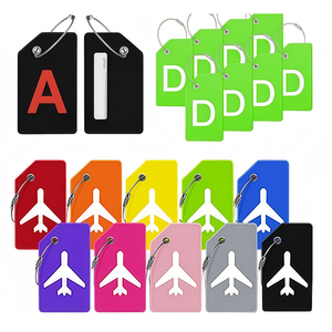 Wholesales Custom Sublimation Blank Personalized Travel <b>Name</b> PVC Luggage Bag <b>Tags</b> Logo - Product Image 2