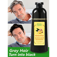 Vente en gros OEM, vente d'usine, vente en gros, 500ml, Mokeru, shampoing, teinture permanente pour cheveux, gingembre, couleur noire
