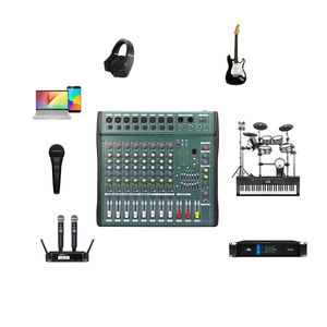 MX806 <span class=keywords><strong>Console</strong></span> de <span class=keywords><strong>mixage</strong></span> audio numérique DJ professionnelle à 8 canaux pour station de <span class=keywords><strong>radio</strong></span> Construction métallique durable - Product Image 5
