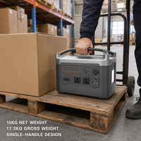 Station d'alimentation portable à batterie solaire 1000W, capacité nominale 1209Wh, batterie LiFePO4, onduleur à onde sinusoïdale pure pour stockage d'énergie domestique